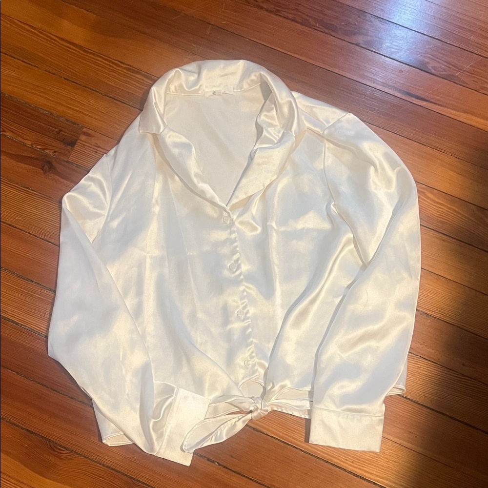 Pleione Cream Button Down Shirt